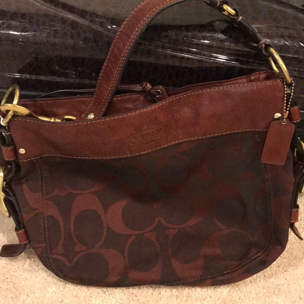 Burgundy/wine color Coach bag!